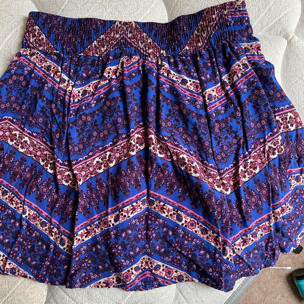 a mini multi color skirt, soft material for summer